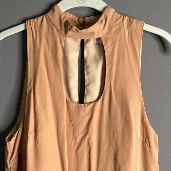 Lovers + Friends Light Brown Sleeveless Swing Dress Cutouts On Back and Front XS - Picture 2 of 9
